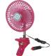 Red Mini automotive electric cooling fans Full Cover Guard Portable To Carry