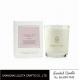 Jasmine&lily scented jar candle in inner white bottle and white box with customized sticker