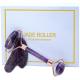 Facial Massager Purple Jade Roller and Rose Quartz Gua Sha Set for Lymphatic Drainage