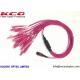 MPO MTP OM4 24fo DLC Fiber Optic Patch Cord Fanout LSZH Cover With MPO Adapter