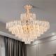 Indoor Lustre Modern Crystal Pendant Light Dia 80cm For Living Room