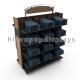 Movable Retail Clothing Racks With Casters For Jeans And Shirts