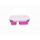 3 Grid Collapsible Silicone Food Storage Containers Leak Proof Silicone Folding Bowl