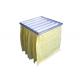 6 Pockets Air Handling Unit Filter 5 Micron Filter For AHU