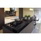 Granite Countertops In Kitchen , Agatha Black Granite Countertop Polish Finished
