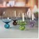 Hand-blow Wine Glass With Crystal Base Color Gradient Unique Wine Glass For Gift For  Party
