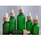 Green Frosted 4Oz Cosmetic Dropper Bottle For High End Skincare Packaging