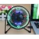 6 inch USB Mini desk Fan with clock and double temperature LED display