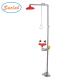 Vertical Portable Lab Emergency Shower , Wall Mounted Eye Shower For Laboratory