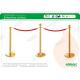 Ti-gold Stainless Steel Crowd Control Barrier with Rope HBE-CB-1