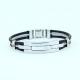 Factory Direct Stainless Steel High Quality Silicone Bracelet Bangle LBI38