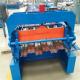 Galvanized Steel Floor Deck Roll Forming Machine Blue 45# Steel Rollers Hydraulic Cutting