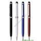 Twist Action Ballpoint Pen W/ Capacitive Stylus, metal Capacitive pen for gift