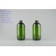 wholesale 300ml green color PET bottle, empty shampoo bottle, cosmetic plastic bottle