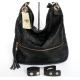 Lady Style New Great Leather Black Shoulder Bag Handbag #2489