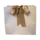 Customized Color 100g Craft Shopping Paper Bag With Ribbon Handle