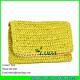 LUDA crochet handbags metallic chain purse summer paper straw clutches