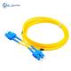 SC UPC Fiber Optic Patch Cord , 3M 5M Duplex Fiber Patch Cable with G652D G657A1