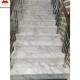 Villa Interior Stair Railing Made of Natural Marble Stone and Calacatta Gold Steps