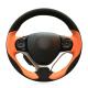 Orange Black Suede Leather Customized Car Interior Accessories Steering Wheel Cover For Honda Civic 9 2012 2013 2014 2015