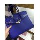 hot sell 30cm 35cm high quality blue women handbags litchi leather fashion handbags classic designer handbags L-RB1-15