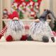 25cm Length Christmas Stuffed Toys Layered Gray Beard High Hat Cover Eyes