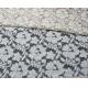 Grey Elastic Cord Lace Material / Floral Viscose Nylon Cotton Fabric CY-DK0011