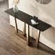 Sleek Marble & Stainless Steel Console Tables - Modern Entryway Style