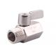 1/2 Stainless Mini Ball Valve with Female x Male NPT Thread and Stainless Steel Handle