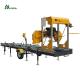 Wood Cutting Machinery Sawmill with Trailer MOQ 1 18HP Manual Gasoline Diesel Petrol
