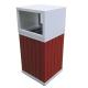 Outdoor EN840 Certificate 45L WPC Wooden Waste Bin With Liner