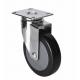 3714-67 Edl Chrome Plated 4 70kg Plate Swivel PU Caster for Material Handling Machinery