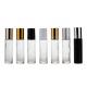 Perfume 10ml Clear Glass Roller Bottles With Gold Silver Aluminum Cap