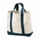 Stylish Two Tone Custom Printed Tote Bags For School Shopping Reusable