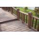 Anti-UV Durable WPC Garden Fence , Brown Wood Plastic Composite Railing