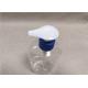 White / Blue Cosmetic Plastic Lotion Pump 1 . 3 - 1 . 5CC Dosage Output
