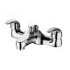 Double Handles Bath Shower Mixer Taps Chrome Finish Brass Shower Bathroom Faucets