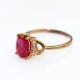 Rose Gold Plated Jewelry 7x9mm Oval Pink Cubic Zircon Silver Ring(R243)