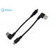 Custom USB A Male Left Angle 90 Degree To Straight Mini B Cable Assembly