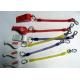 New Style Slim Expanding Safety Lanyard Spring Coil Cable w/Snap Hook&Plastic Whistle Alert Key Chain