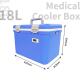 Blue Medical Cooler Box with Insulation Type PU Foam for Medical Supplies Storage