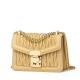 Pleated Cowhide Bags Real Leather Cross-body Bag for Lady Flap Bags with Lock