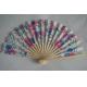 21cm Folding Hand Fans / Foldable Fan With Print Silk Fabric