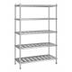 Rust Proof Silver Metal Display Rack 60 Inches Long For Kitchen