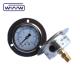 Impact Resistance Precise 150 Psi Hydraulic Pressure Gauge Oil 400 Bar With Front Flange