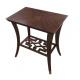 Glass top wood veneer square side table/end table/coffee table for 5-star hotel bedroom