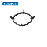                  Round Four-Stand Black Cast Iron Frame Supports Pan             