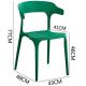 Plastic Dining Chair , One Piece Environmental Protection Stacked Pp Seat