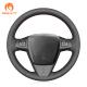Black Genuine Leather Steering Wheel Cover for Mazda BT-50 BT50 2012-2020 Sports Design