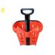 Two PU Wheels Hand Held Shopping Baskets 40L/50L Volume Wear Resistant